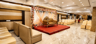 Elegant banquet hall ready for celebration AC Hall