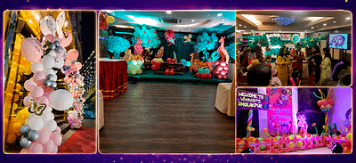 Childrens birthday party celebration collage