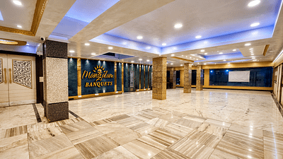 Elegant banquet hall foyer interior