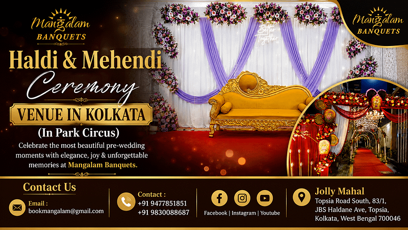 Haldi and Mehendi Ceremony Venue in Kolkata at Mangalam Banquets