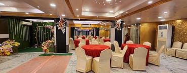Indoor Engagement Setup at Mangalam Banquets