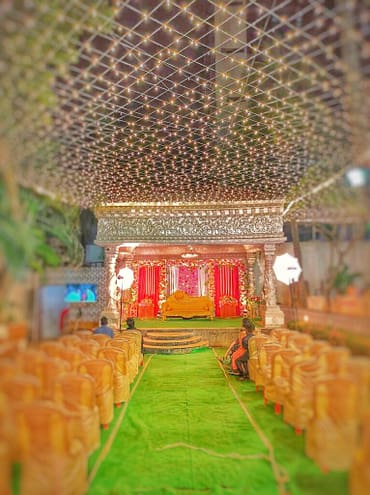 Outdoor banquet lawn at Mangalam Banquets Topsia Kolkata
